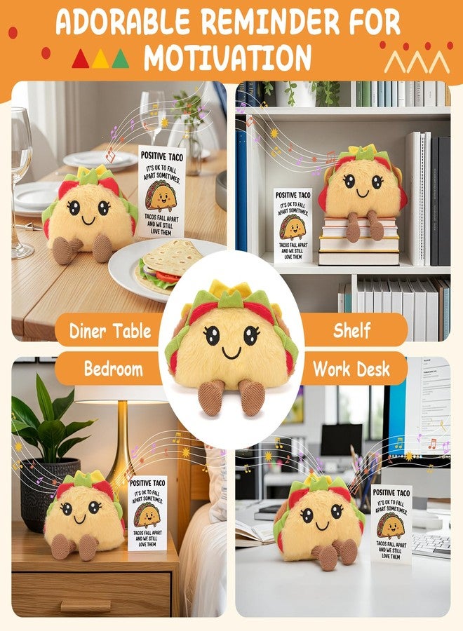 A AIFAMY Taco Stuffed Toy with Sound, Stuffed Food Plush for Emotional Daily Support, Fun Gag Gift Positivity Idea for Birthday Coworker Office Christmas - Image 5